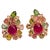 Bochic "Orient" Ruby & Multi Color Tourmalines Earrings Set 18K Gold & Silver For Sale - Image 15 of 18
