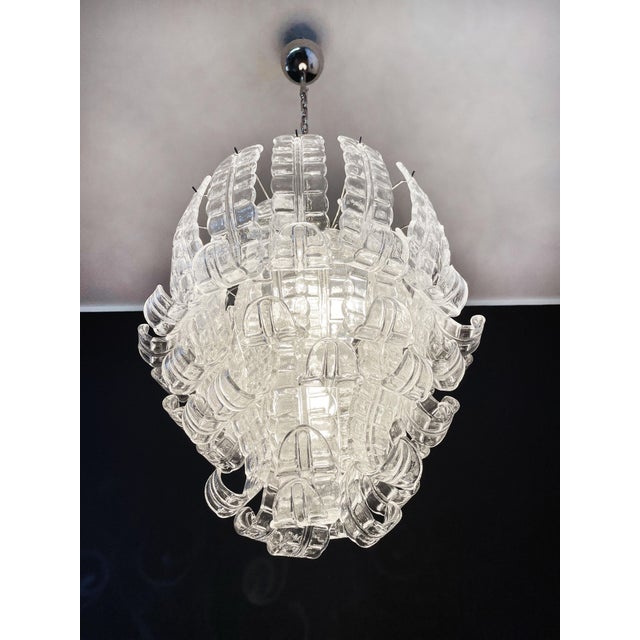 Venetian Pink Glass Chandelier, Murano, 1970s For Sale - Image 3 of 12