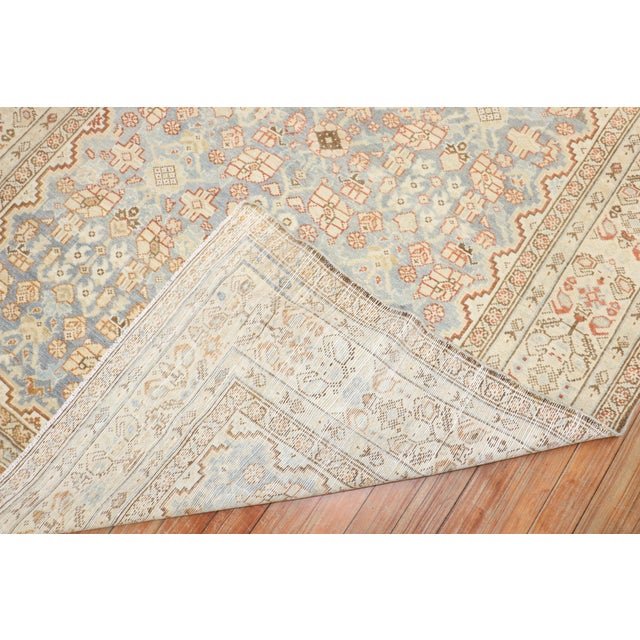 Early 20th Century Light Blue Persian Malayer Rug - 4'6" x 6'1" For Sale - Image 9 of 9
