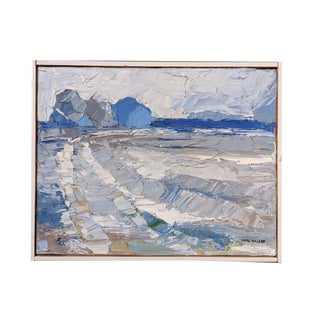 Fields of Blue, 1950s, Oil on Canvas, Framed For Sale