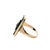 Metal Vintage Solid Yellow Gold Onyx & Natural Diamond Ring, Size 6.5 For Sale - Image 7 of 8