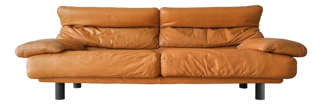 Post Modern Italian Leather Alanda Sofa by Paolo Piva for B&b