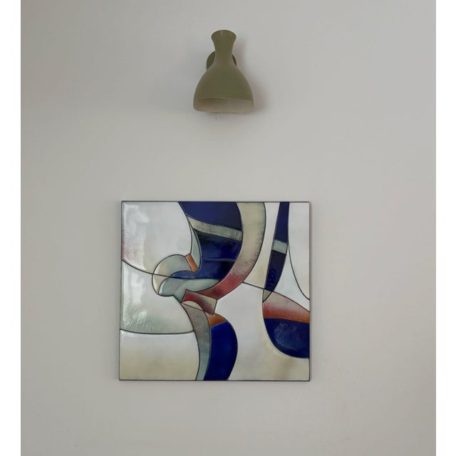 Beautiful wall decoration piece, made by artist Jan de Valk, The Netherlands, in 1991. Title: ‘Strawinsky’ Abstract...