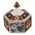 Vintage Hexagonal Japanese Imari-Style Covered Trinket, Candy Dish For Sale