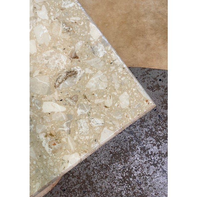 Mid-Century Modern Mid 20th Century Italian Marble 'Cat Eye' Coffee Table For Sale - Image 3 of 3