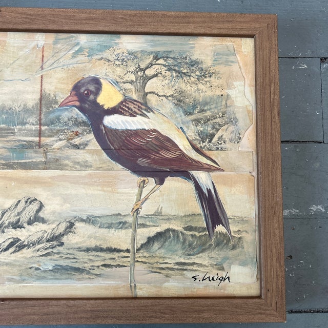 Contemporary Original Painting / Collage by Stephen Heigh “Land & Sea” For Sale - Image 4 of 5