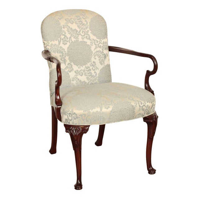 Hickory Chair Queen Anne Style Mahogany Armchair For Sale