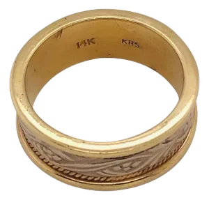 14 Karat Two-Toned Gold Fashion Wedding Ring