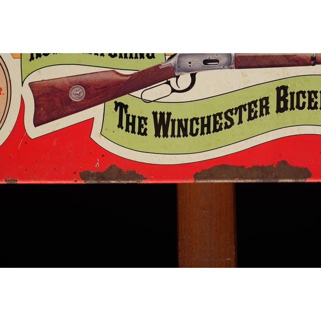 1976 Winchester Museum Buffalo Bill Tin Lithograph Advertising Sign For Sale - Image 11 of 13