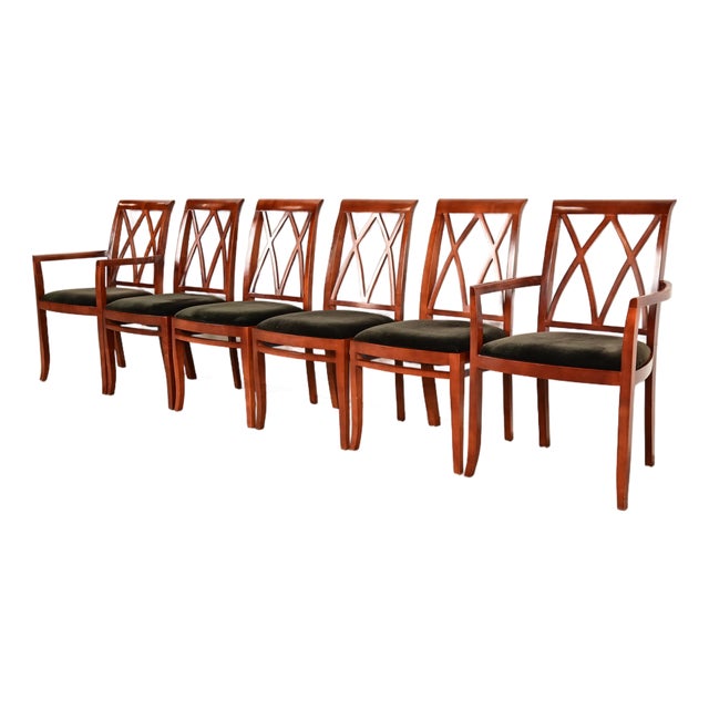 Bernhardt Regency Carved Mahogany Dining Chairs | Set of Six For Sale