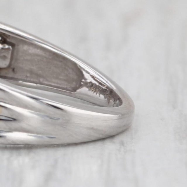 0.58ctw Diamond Halo Engagement Ring 14k White Rose Gold Size 7 Cathedral For Sale In Greensboro - Image 6 of 8
