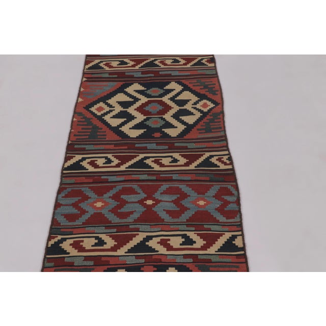 Rug & Kilim Vintage Persian Kilim, Tribal Runner Rug With Ancient Motifs - Rug & Kilim For Sale - Image 4 of 7