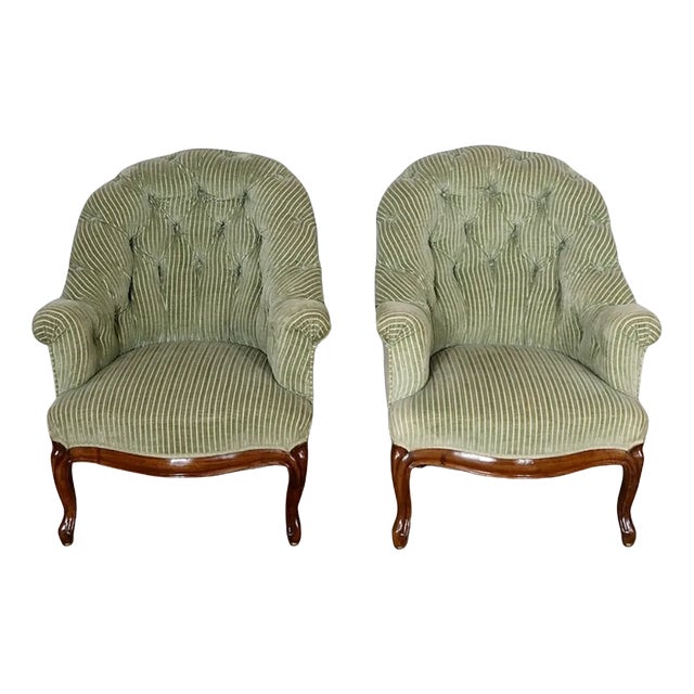 Set of Napoleon III Mid 19th Century Armchairs For Sale