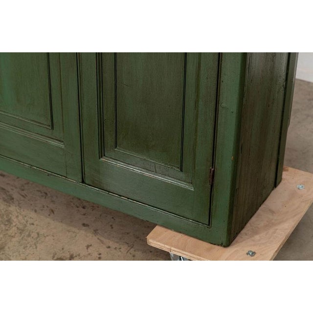 Large English Pine Painted Housekeepers Cabinet, 1880 For Sale - Image 12 of 17