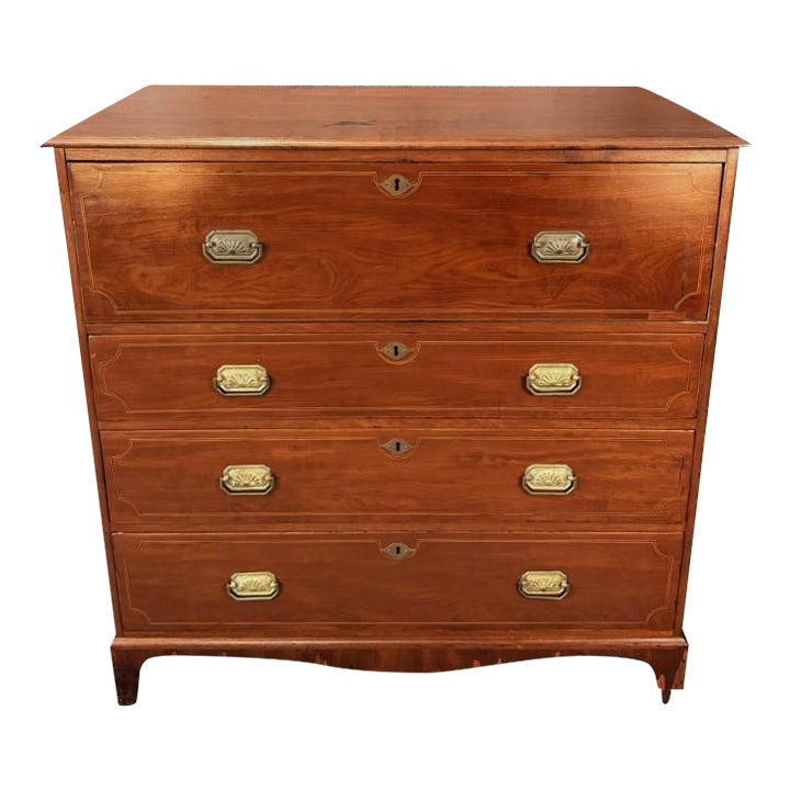 18th Century Inlaid Mahogany Butlers Chest | Chairish