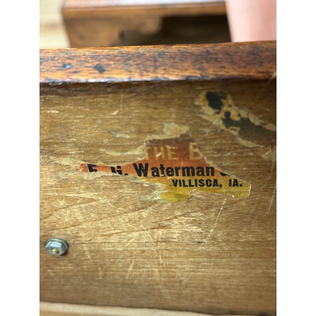 Antique Pine Three Drawer Chest With Porcelain Knobs For Sale - Image 16 of 16