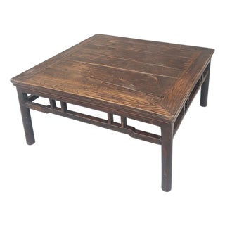 Antique 40" Square Coffee Table For Sale