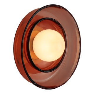 Dual-Shade Glass Wall Lamp by Naama Hofman For Sale