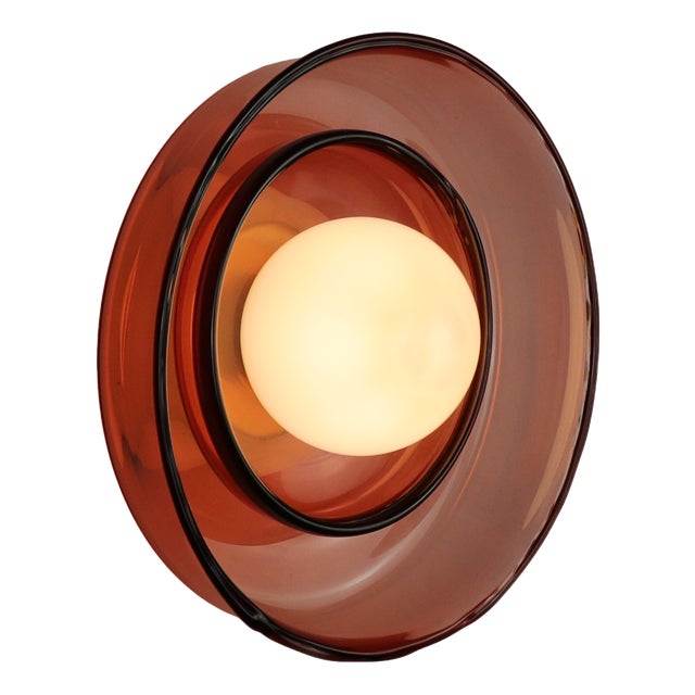 Dual-Shade Glass Wall Lamp by Naama Hofman For Sale