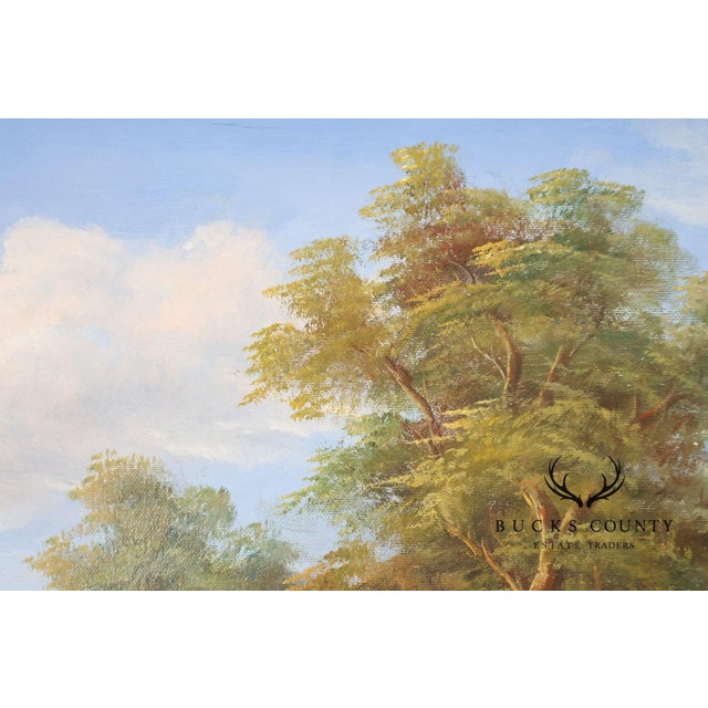 Wood W. Hampton Landscape Painting, Lakeshore For Sale - Image 7 of 18
