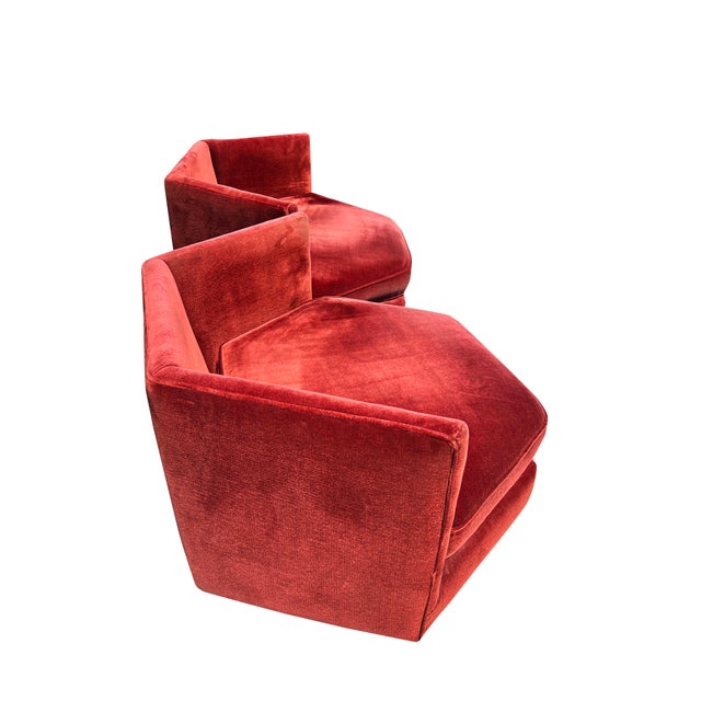 Mid Century Modern Vintage Pair Chairs in Milo Baughman Style Design For Sale In New York - Image 6 of 11