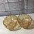 Vintage Jeanette Floral Iridescent Floragold Louisa Scallop Footed Oval Bowls - Set of 2 For Sale - Image 11 of 11