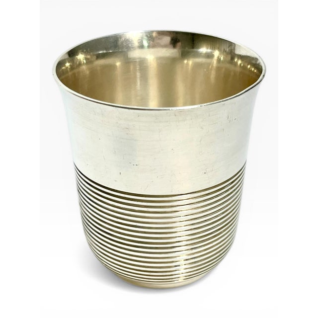 Early 20th Century Set of 3 Antique French Art Deco Cups or Matchstick Holders Including Christofle For Sale - Image 5 of 10