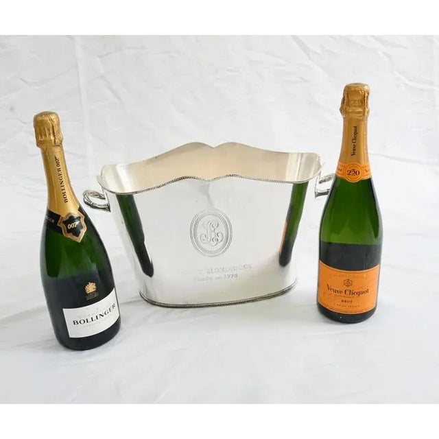 Silver Plated Champagne Bucket For Sale - Image 3 of 7