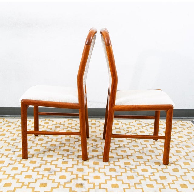 1960s Mid Century Modern Dining Chairs Set 6 Teak Benny Linden Captain 2 Armchairs MCM For Sale - Image 11 of 12