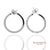 Early 21st Century 18k(750) Solid White Gold Natural Diamond Hoop Earrings, A Pair For Sale - Image 5 of 13