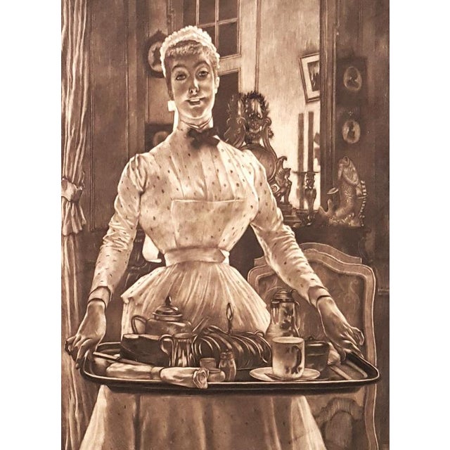 James Tissot, Le Matin Mezzotint, 1886, Etching on China Paper For Sale - Image 4 of 5