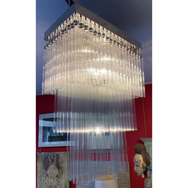 Glass Tube Ceiling Lamp, 1970s For Sale - Image 10 of 13