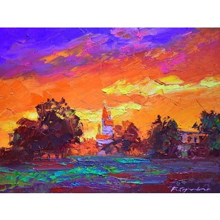 Oil Painting Evening Boris Serdyuk For Sale