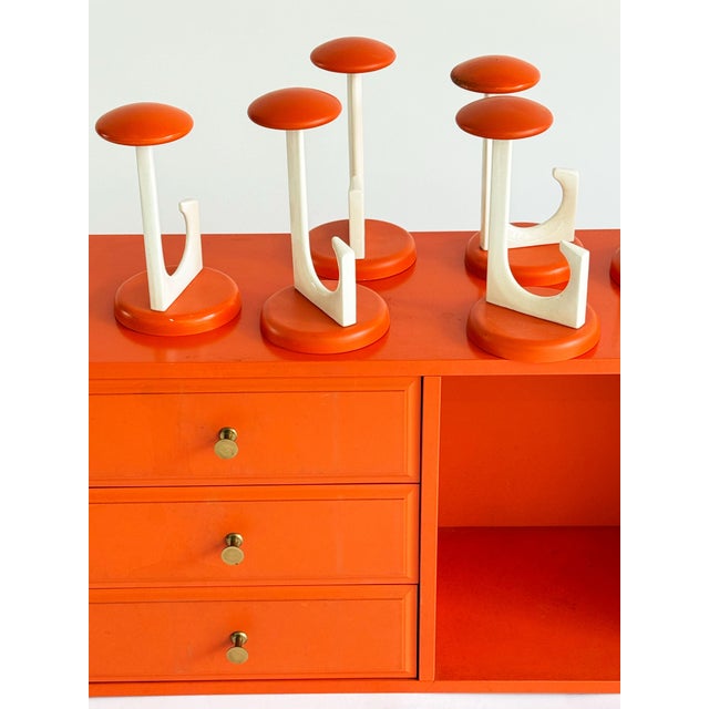 Vintage Orange Lacquered Coat Rack from Schönbuch, 1980s For Sale - Image 4 of 11