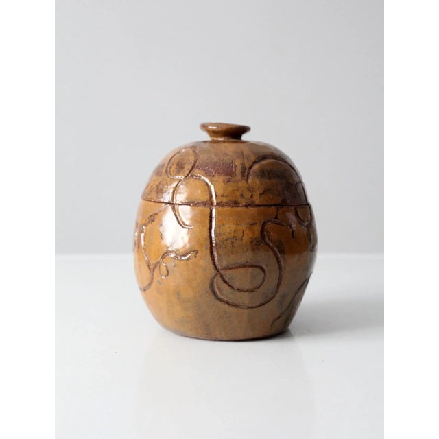 Ceramic Vintage Studio Pottery Jar For Sale - Image 7 of 10