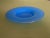 Blue Opaline Glass Bowl, Bottle and Plate with Gold Ornament, Set of 3 For Sale - Image 6 of 16