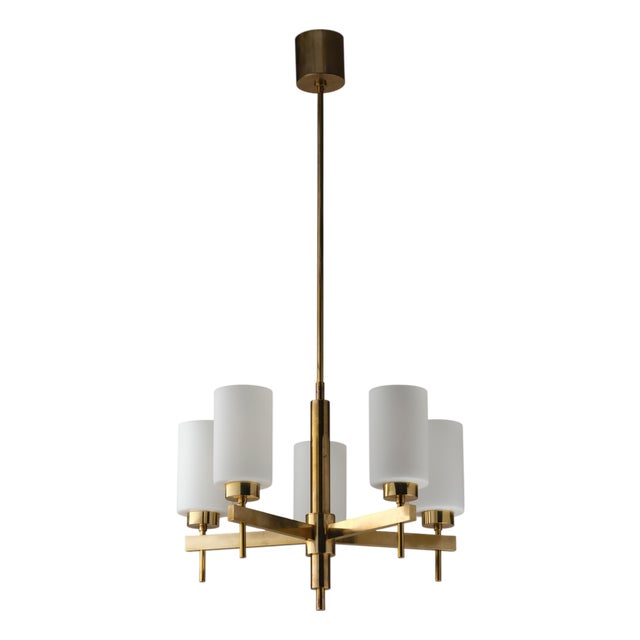 Vintage Brass Chandeliers by Hans-Agne Jakobsson, 1960s, Set of 3 For Sale