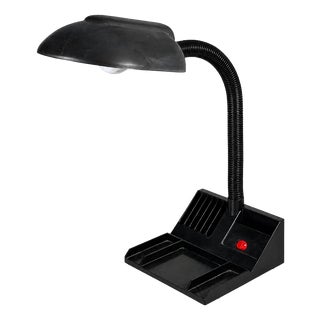 Space Age Adjustable Gooseneck Table Lamp in Metal and Plastic, 1960s For Sale