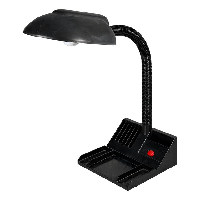 Space Age Adjustable Gooseneck Table Lamp in Metal and Plastic, 1960s For Sale