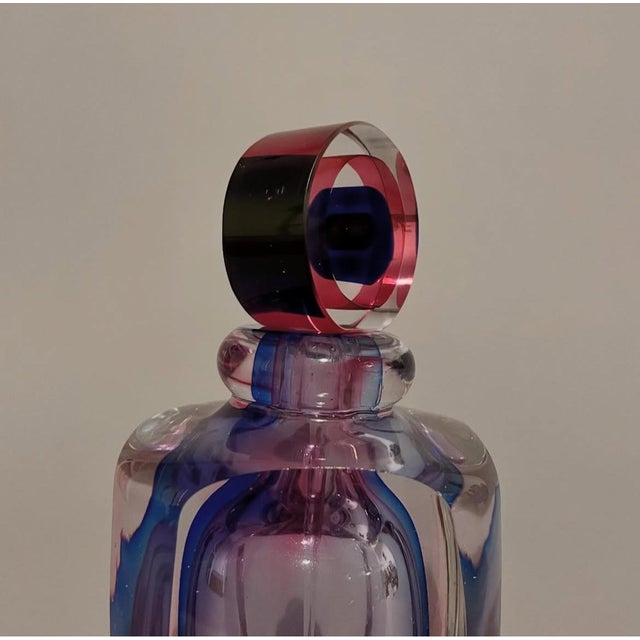 Postmodern Submerged Murano Glass Parfum Bottle, 1980s For Sale - Image 3 of 6