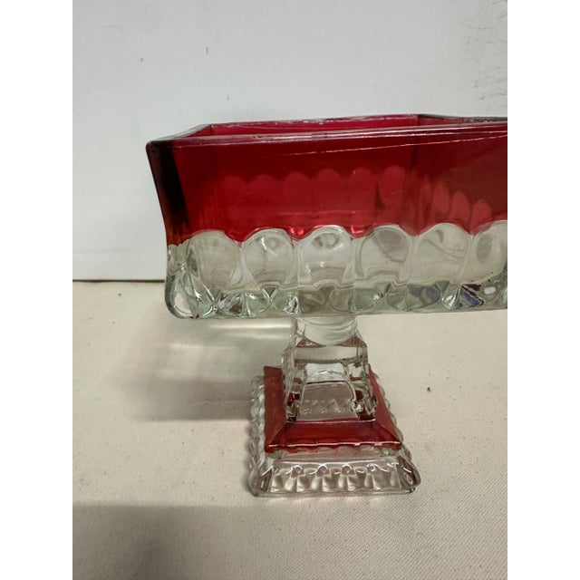 Mid-Century Modern 1970s Glass Candy Pedestal Dish For Sale - Image 3 of 6