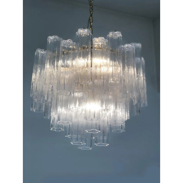 Contemporary Murano Style Glass Sputnik Chandelier Italian in Gold For Sale - Image 3 of 12