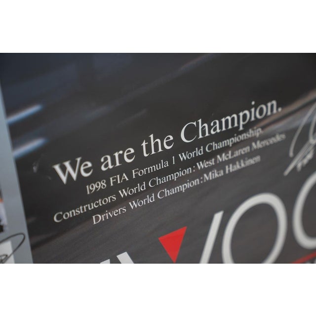 West McLaren Mercedes FIA Formula 1 Poster, 1998 For Sale - Image 12 of 14