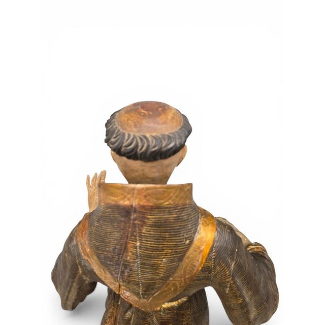 Spanish Artist, Sculpture of Saint Anthony of Padua, 1670, Wood For Sale - Image 12 of 16