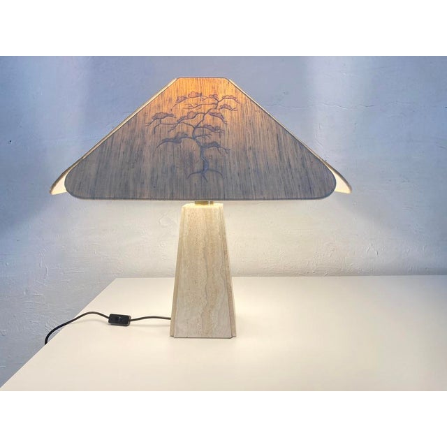 Mid-Century Modern Large Table Lamp with Marble Base by Ruf Design, 1970s For Sale - Image 3 of 18