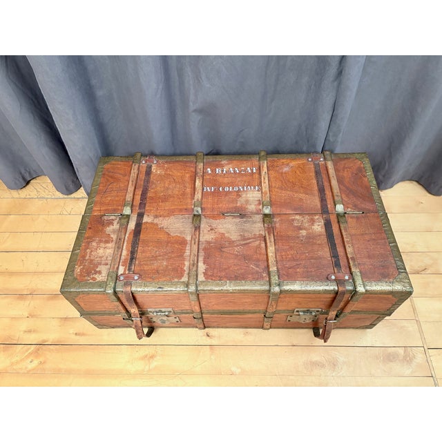 French Officers Cabin Trunk, 1850s For Sale - Image 5 of 18
