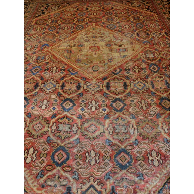 Textile 1920s Vintage Hand Knotted Persian Mahal Antique Rug- 9′6″ × 13′ For Sale - Image 7 of 13