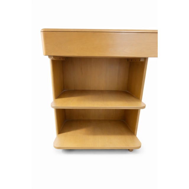 Heywood-Wakefield Haywood-Wakefield MCM Desk With Bookcase, 1950's For Sale - Image 4 of 7
