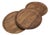 Mid 20th Century Teak Bentwood Appetizer Plates or Trinket Dishes, Set of 3 For Sale