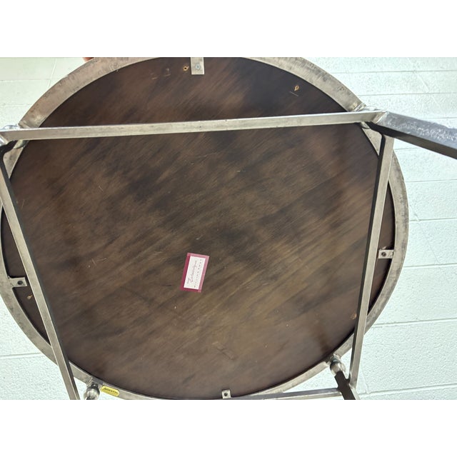 Vintage Milling Road by Baker Furniture Round Accent Table For Sale - Image 9 of 14